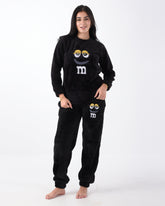 Black m&m Fur Pajama